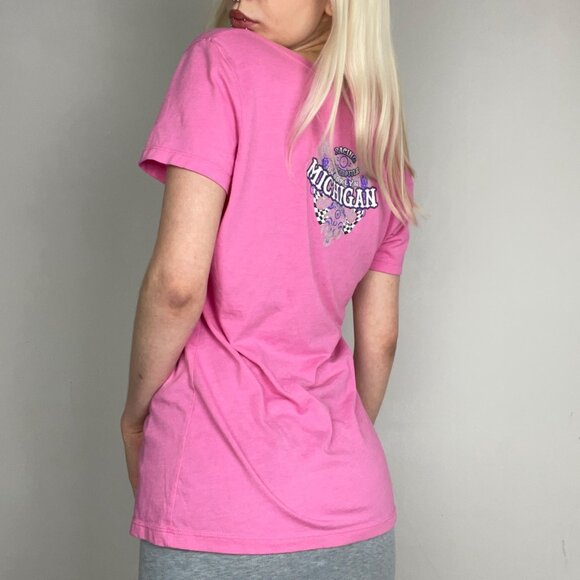 L - Brooklyn Michigan Pink Racing T - Picture 3 of 5